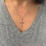 Load image into Gallery viewer, 🇺🇸✝️ American Flag &amp; Cross Crystal Jewelry Set (Necklace/Earrings)
