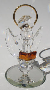 Handcrafted Crystal Angel Holding Book Made with Swarovski Crystal - Crystal Angel