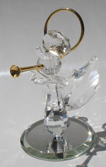 Load image into Gallery viewer, Handcrafted Crystal Angel Blowing Trumpet Made with Swarovski Crystal - Angel with Trumpet
