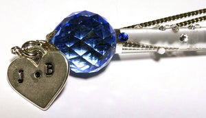 Personalized Blue Crystal Yad For Bar Mitzah - Personalized Blue Torah Pointer