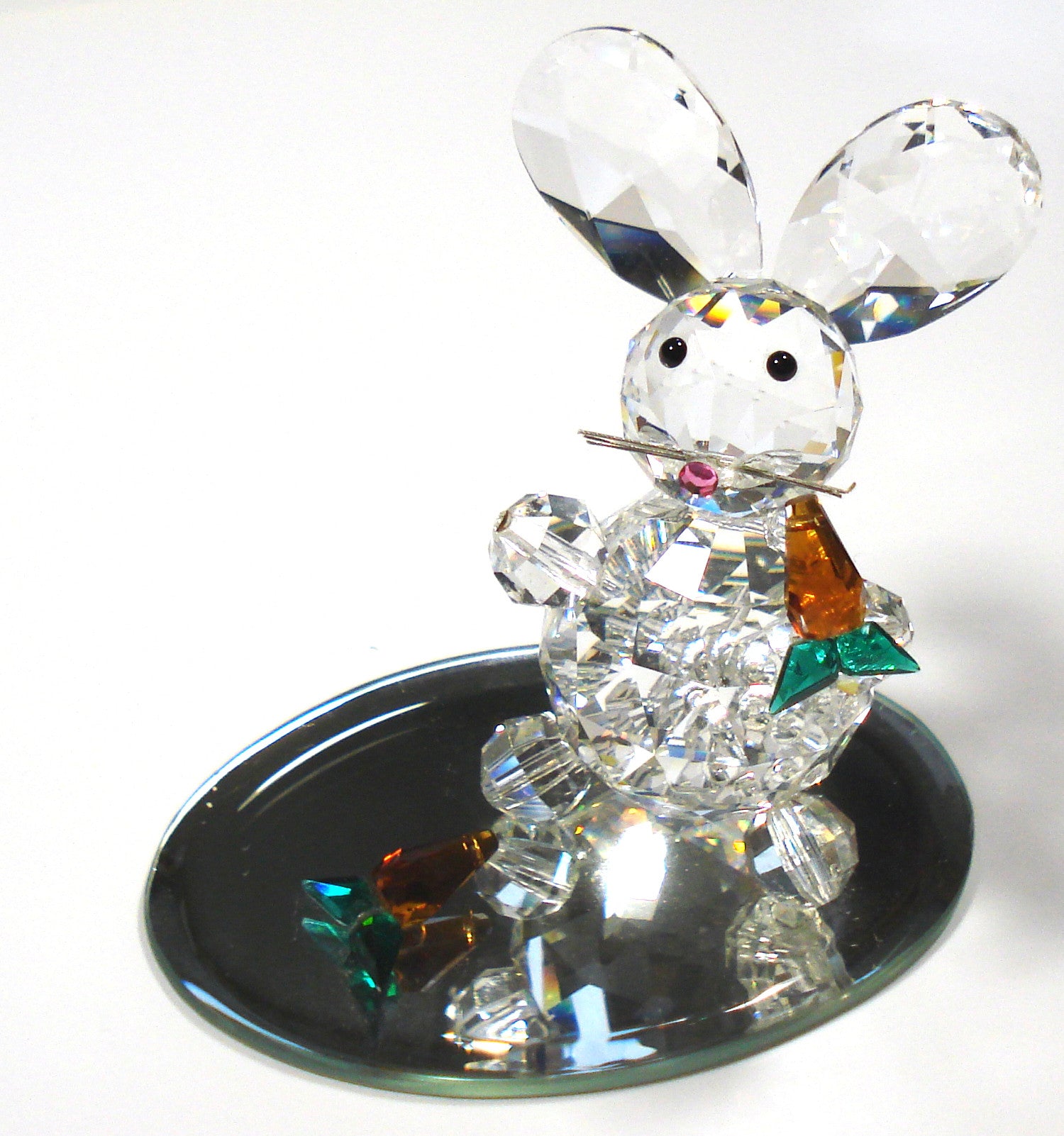 Crystal Bunny With Carrot - Crystal Rabbit Handcrafted With Swarovski Crystal