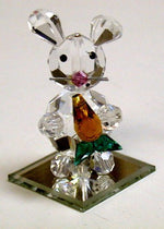 Load image into Gallery viewer, Crystal Bunny Holding a Carrot Handcrafted By Bjcrystalgifts Using Swarovski Crystal - Crystal Rabbit
