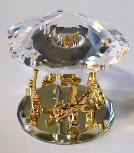 Crystal Carousel Horse Handcrafted Using Swarovski Crystal - Crystal Carousel