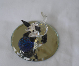 Crystal Cat Figurine - Kitten Miniature Handcrafted With Swarovski Crystal