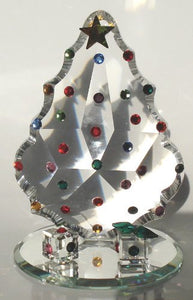 Crystal Christmas Scene - Crystal Christmas Tree With Presents Handcrafted With Swarovski Crystal