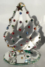 Load image into Gallery viewer, Crystal Christmas Scene - Crystal Christmas Tree With Presents Handcrafted With Swarovski Crystal
