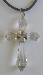 Load image into Gallery viewer, Crystal Cross Necklace Handcrafted By Bjcrystalgifts Using Swarovski Crystal
