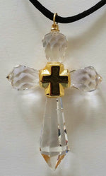 Load image into Gallery viewer, Crystal Cross Handcrafted With Swarovski Crystal - Crystal Cross Necklace - Crystal Cross Ornament
