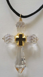Load image into Gallery viewer, Crystal Cross Handcrafted With Swarovski Crystal - Crystal Cross Necklace - Crystal Cross Ornament
