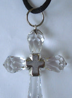 Load image into Gallery viewer, Crystal Cross Necklace Handcrafted By Bjcrystalgifts Using Swarovski Crystal
