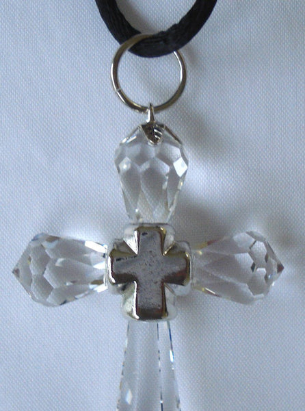 Eclectica Vintage Swarovski Crystal Cross Pendant Necklace, Gold at John  Lewis & Partners