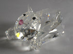Load image into Gallery viewer, Crystal Crouching Cat Figurine - Cat Miniature Handcrafted Using Swarovski Crystal - Crystal Playful Kitten
