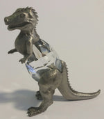 Load image into Gallery viewer, Crystal Dinosaur Figurine - Pewter Dinosaur Miniature Handcrafted With Swarovski Crystal
