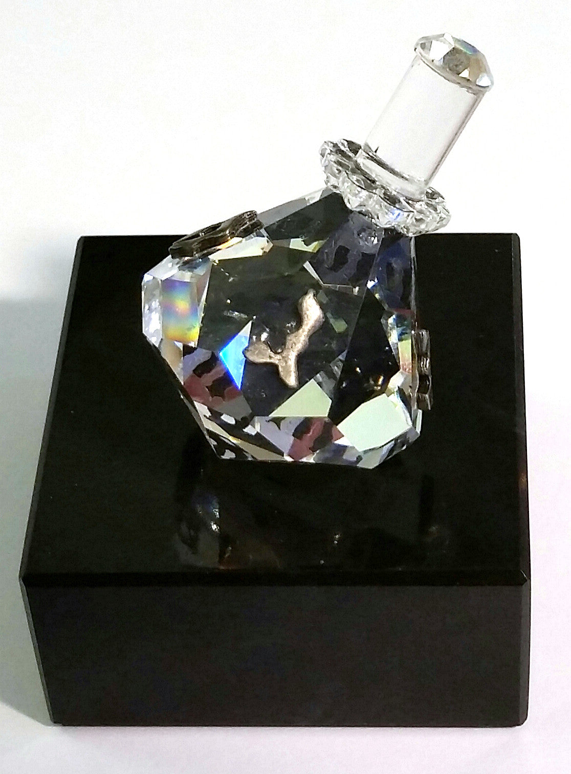 Crystal Dreidel Handcrafted By Bjcrystalgifts Using Swarovski Crystal - Hanukkah Gift