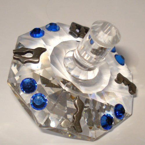 Crystal Dreidel Made Handcrafted By the Artisans At Bjcrystalgifts Using Swarovski Crystal