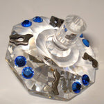 Load image into Gallery viewer, Crystal Dreidel Made Handcrafted By the Artisans At Bjcrystalgifts Using Swarovski Crystal
