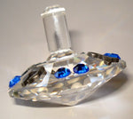 Load image into Gallery viewer, Crystal Dreidel Made Handcrafted By the Artisans At Bjcrystalgifts Using Swarovski Crystal
