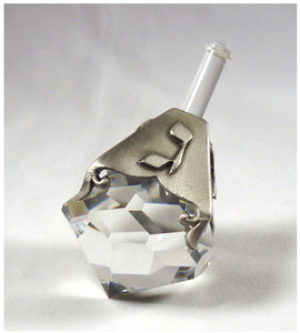 Crystal Dreidel - Pewter Dreidel Handcrafted By The Artisans At Bjcrystalgifts Using Swarovski Crystal