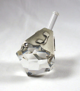 Crystal Dreidel - Pewter Dreidel Handcrafted By The Artisans At Bjcrystalgifts Using Swarovski Crystal