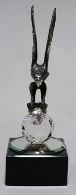 Load image into Gallery viewer, Eagle Figurine Made with Pewter and Swarovski Crystal - Eagle Miniature
