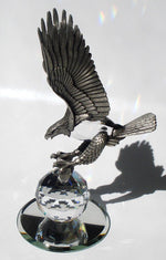 Load image into Gallery viewer, Pewter Eagle Figurine - Crystal Eagle Handcrafted With Swarovski Crystal

