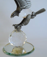 Load image into Gallery viewer, Pewter Eagle Figurine - Crystal Eagle Handcrafted With Swarovski Crystal
