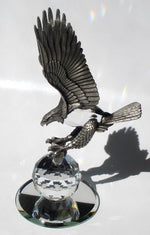 Load image into Gallery viewer, Crystal Eagle Made with Swarovski Crystal and Genuine Pewter - Pewter Eagle Figurine
