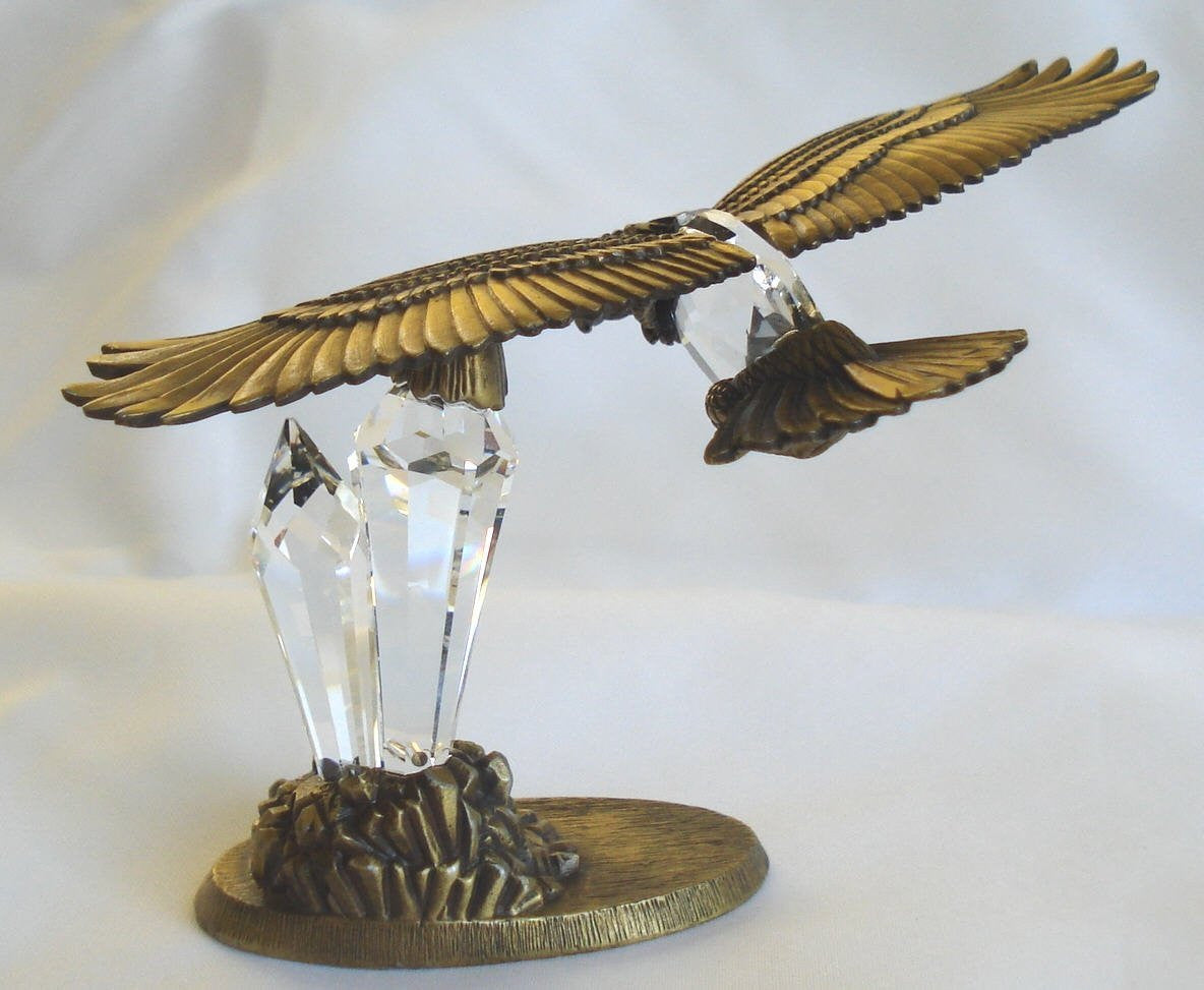 Crystal Eagle In Flight Hand Crafted By Bjcrystal Gifts Using Swarovski Crystal