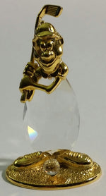 Load image into Gallery viewer, Crystal Golfer Figurine - Crystal Golfer Miniature Handcrafted With Swarovski Crystal
