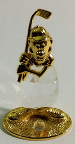 Load image into Gallery viewer, Crystal Golfer Figurine - Crystal Golfer Miniature Handcrafted With Swarovski Crystal

