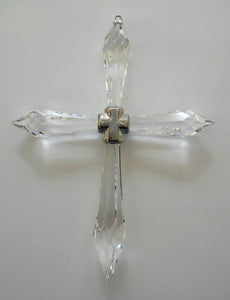 Hanging Crystal Cross Ornament Made with Swarovski Crystal - Cross Ornament