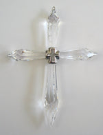 Load image into Gallery viewer, Hanging Crystal Cross Ornament Made with Swarovski Crystal - Cross Ornament
