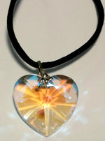 Load image into Gallery viewer, Crystal Heart Necklace - AB Crystal Necklace Handcrafted With Swarovski Crystal
