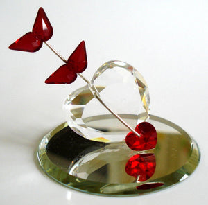 Crystal Heart with Arrow Handcrafted By Bjcrystals with Swarovski Crystal