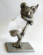 Load image into Gallery viewer, Pewter and Crystal Koala Bear Handcrafted By the Artisans At Bjcrystalgifts Using Swarovski Crystal
