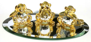 Hear No Evil, See No Evil, Speak No Evil Crystal Monkeys