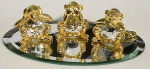 Hear No Evil, See No Evil, Speak No Evil Crystal Monkeys