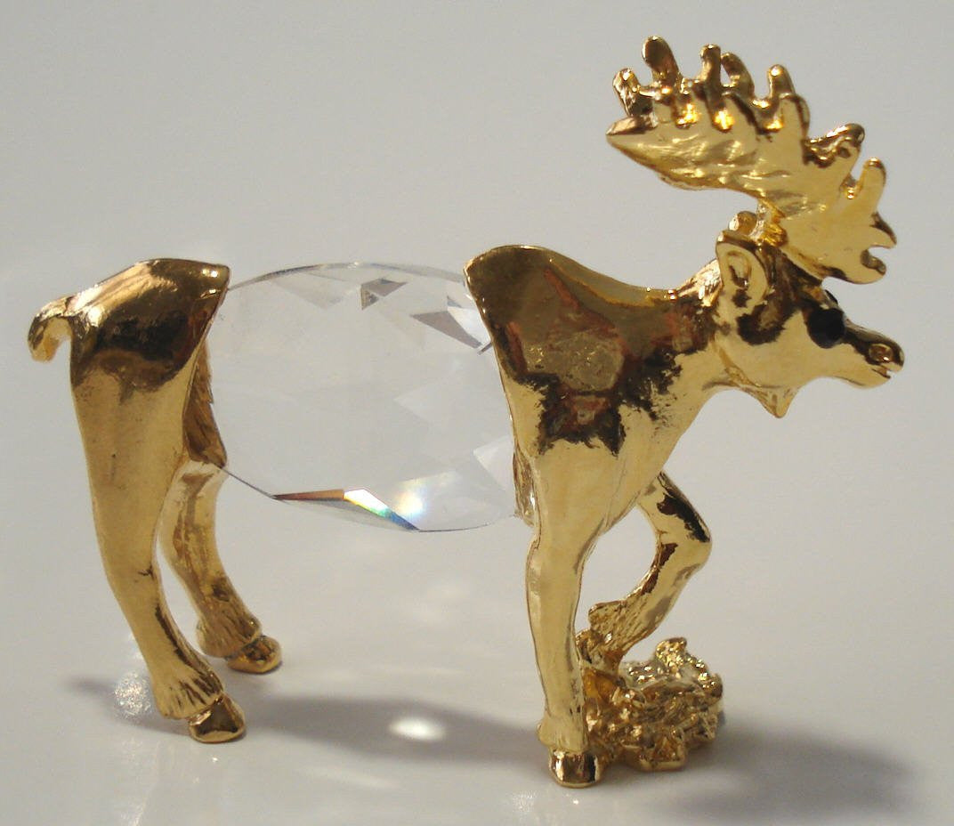 Crystal Moose Figurine -Crystal Moose Miniature
