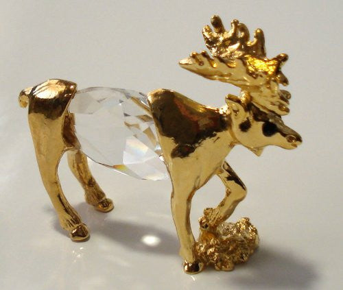 Crystal Moose Figurine -Crystal Moose Miniature