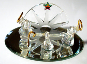 Nativity Scene Handcrafted By Bjcrystalgifts Using Swarovski Crystal