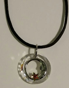 Crystal Moon and Star Necklace Handcrafted By Bjcrystalgifts Using Swarovski Crystal