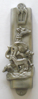Load image into Gallery viewer, Pewter Mezuzah - Noah Ark - Kosher Mezuzah Scroll - Mezuzah for Door
