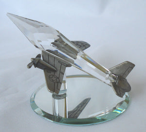 Crystal And Pewter Airplane - Crystal Jet - Pewter Jet
