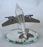 Load image into Gallery viewer, Crystal And Pewter Airplane - Crystal Jet - Pewter Jet
