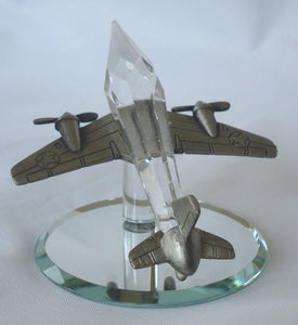 Crystal And Pewter Airplane - Crystal Jet - Pewter Jet