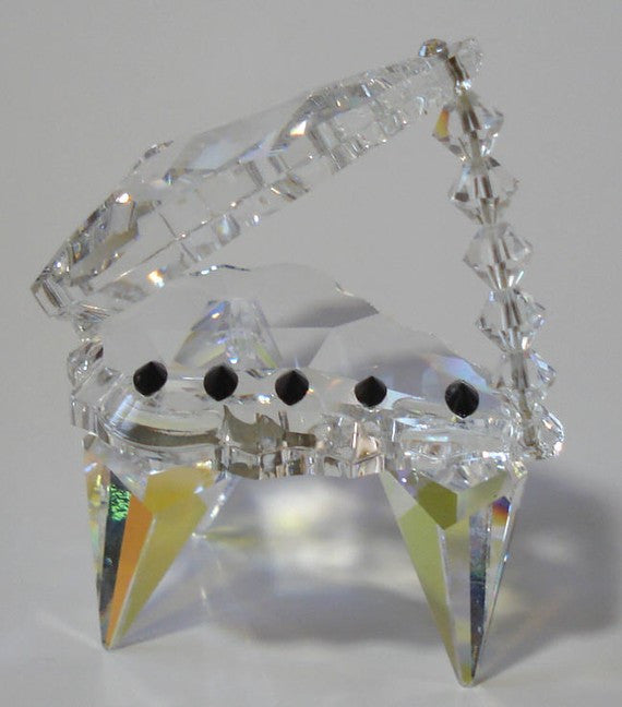 Crystal Piano Figurine - Crystal Piano Miniature Handcrafted Using Swarovski Crystal