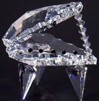 Crystal Piano Figurine - Crystal Piano Miniature Handcrafted Using Swarovski Crystal