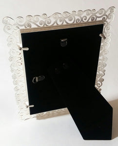 Jewish Wedding Picture Frame - Holds 5x7 Photo - Holds Shards From Glass Broken At Jewish Wedding Ceremony