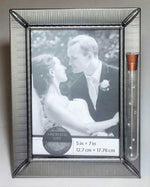 Load image into Gallery viewer, Jewish Wedding Picture Frame - Jewish Engagement Gift - 5x7 inch Picture - Chuppah - Holds Shards
