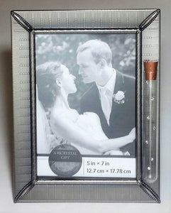 Jewish Wedding Picture Frame - Jewish Engagement Gift - 5x7 inch Picture - Chuppah - Holds Shards